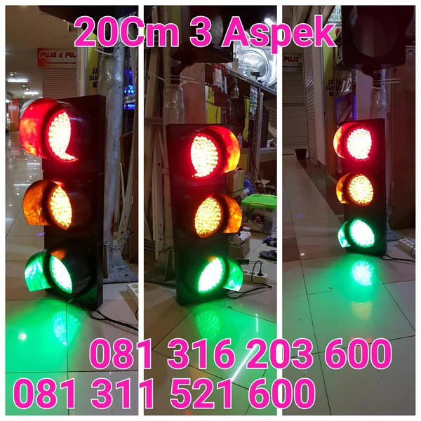 Lampu Traffic Light 3 Aspek Diameter 20Cm LED
