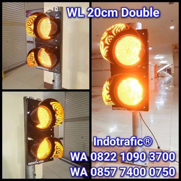 Lampu Traffic Light LED Warning Light Diameter 20cm 