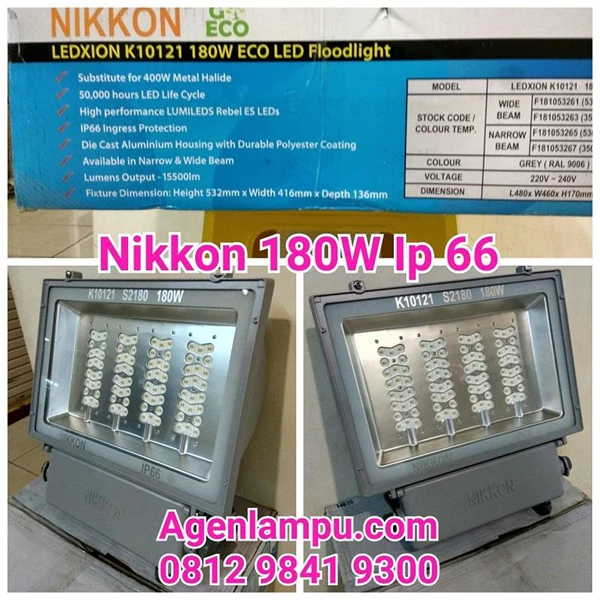 Lampu Sorot LED 180W IP 66 Nikon