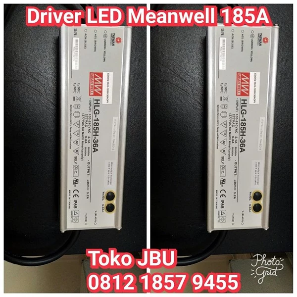 Lampu LED Driver 185W Meanwell