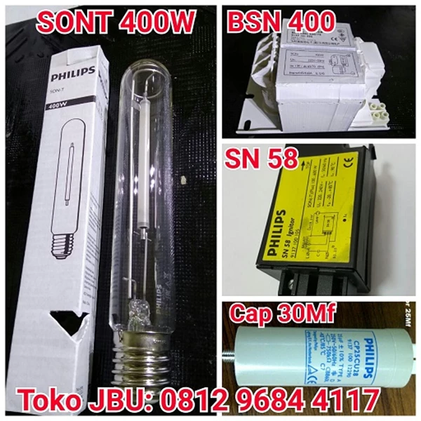 Lampu Sorot SON-T 400W dan Komponen