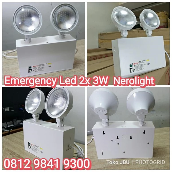 Lampu LED Emergency 2 x3W Nerolight