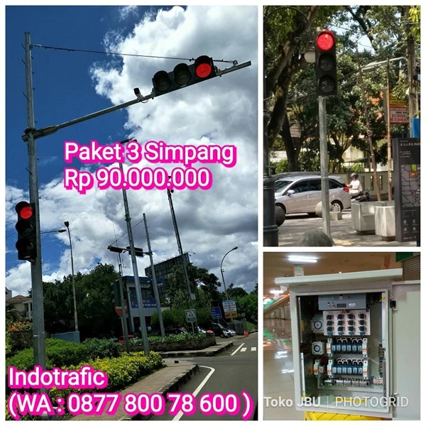 Tiang Traffic Light Paket 3 Simpang