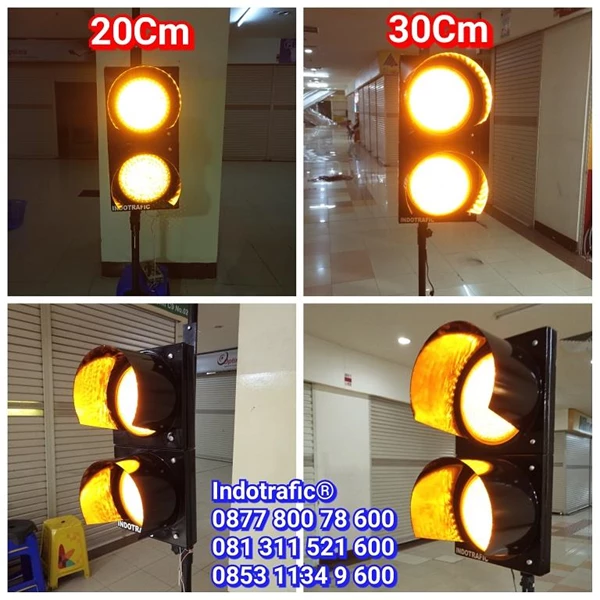 Lampu Traffic Light  Flashing 20cm dan 30cm