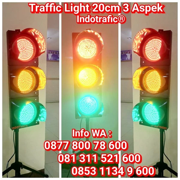 Lampu Traffic Light  20cm 3Aspect