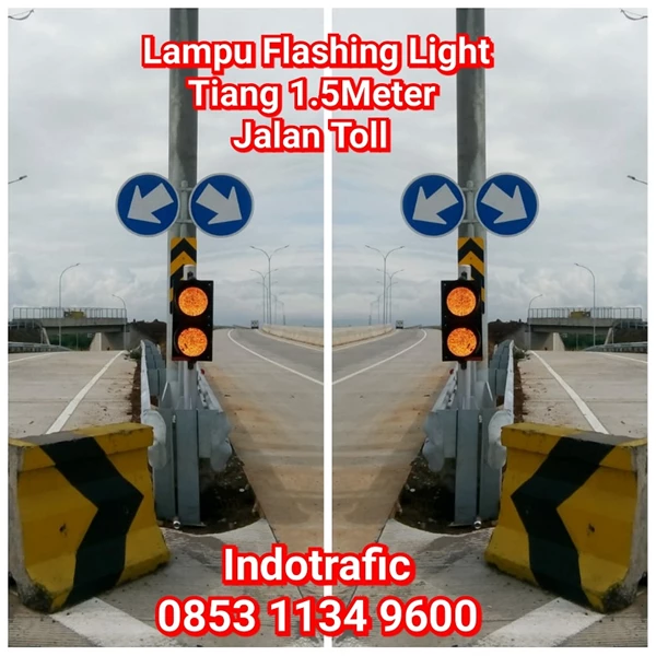 Lampu Traffic Light  Flashing Jalan Toll