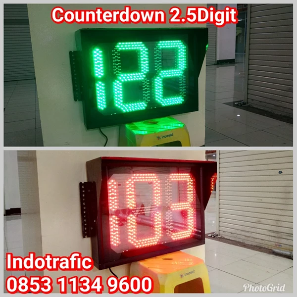 Lampu Traffic Light  Counterdown 3 digit