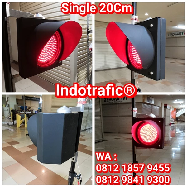 Lampu Traffic Light  Single 20cm Merah