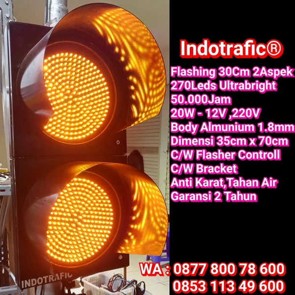 Lampu Traffic Light Flashing 30cm