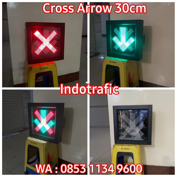 Lampu Traffic Light LLA LED 30cm Cross Arrow