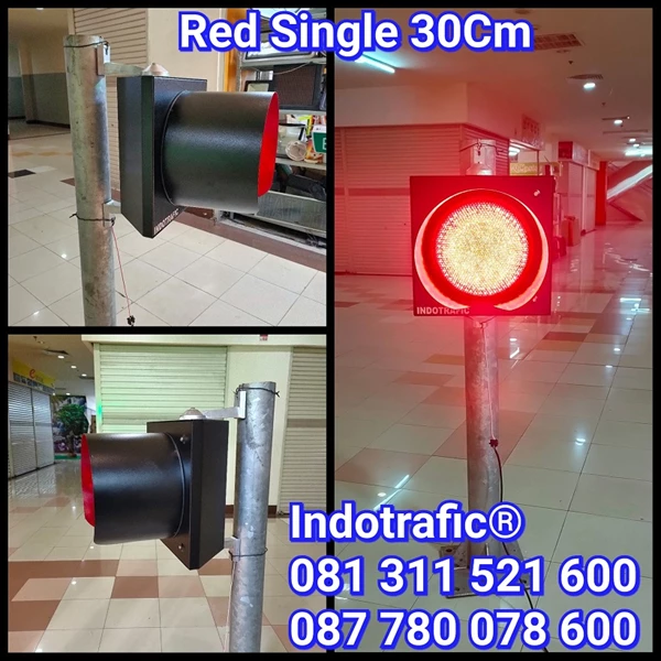 Lampu Traffic Light 30cm Merah