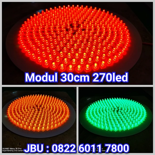 Lampu Traffic Light LED 30cm 270mata
