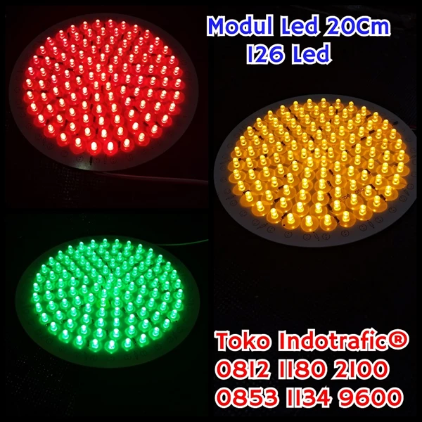 Lampu Traffic Light LED 20cm 126Mata