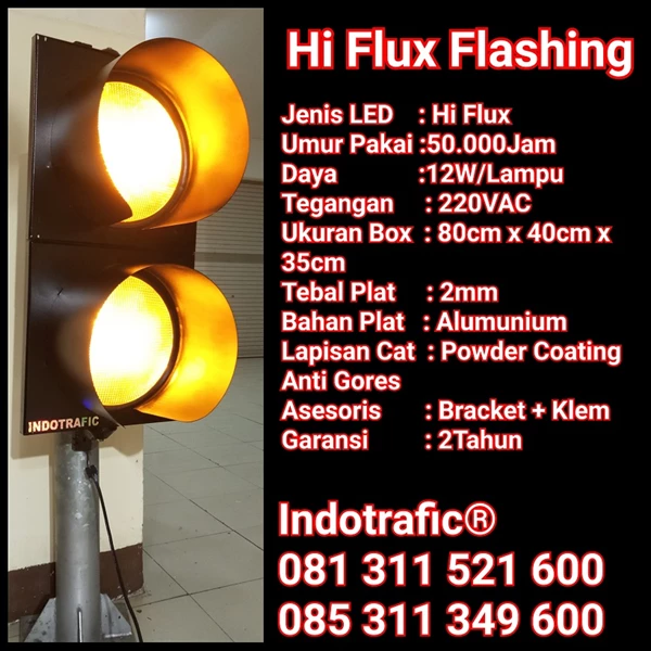 Flashing Light Hi Flux LED Indotrafic