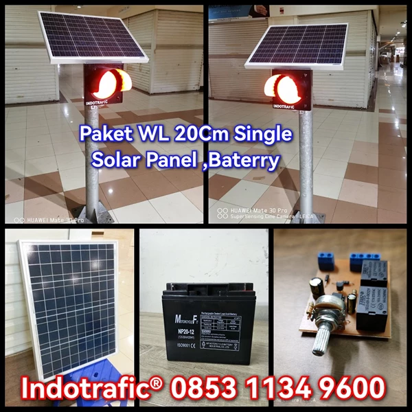 Warning Light 20cm With Solar Cell